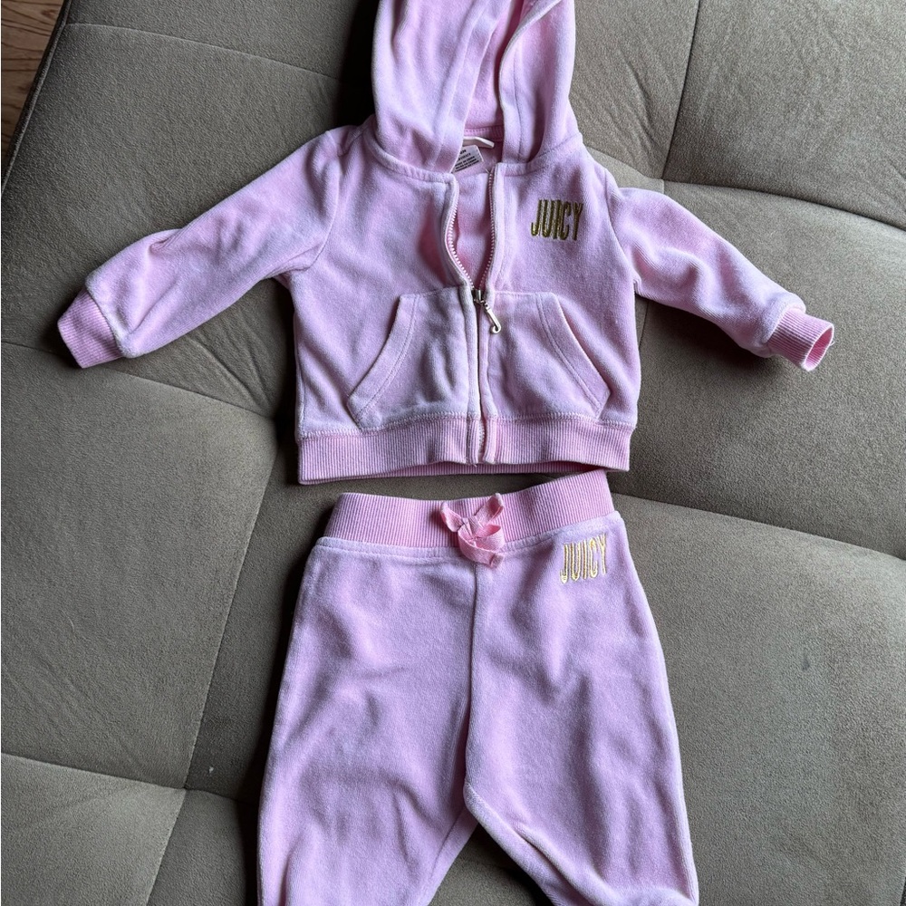 Juicy Couture Pink Sweatpants Plush Elastic Waist